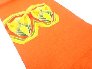アンティーク　手織り紬抽象花模様名古屋帯